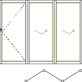 3 panel stacker door